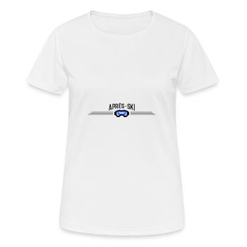 Après Ski Goggles - Women's Breathable T-Shirt - white - Front - AI Model Female 172 dark (172cm)