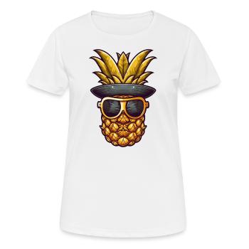 L’ananas jaune d’automne est mûr, trop mûr - T-shirt respirant Femme - blanc - Devant - AI Model Female 172 dark (172cm)