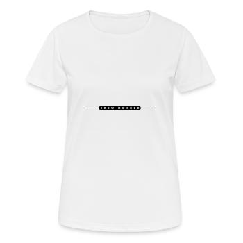 Membre d’équipage - T-shirt respirant Femme - blanc - Devant - AI Model Female 172 dark (172cm)