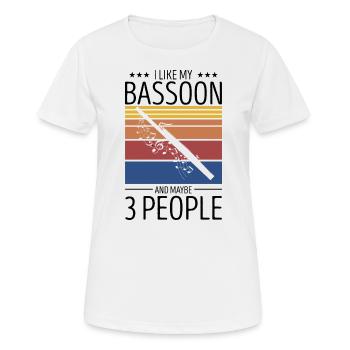 Bassoonist design for woodwind orchestra - Women's Breathable T-Shirt - white - Front - AI Model Female 172 dark (172cm)