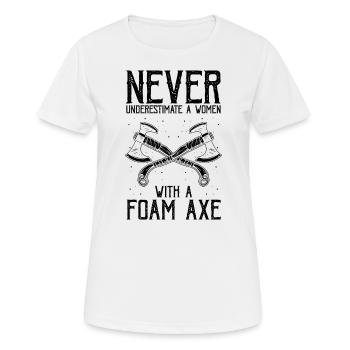 Jeu de rôle en direct pour PNJ et jeu de rôle RPG - T-shirt respirant Femme - blanc - Devant - AI Model Female 172 dark (172cm)