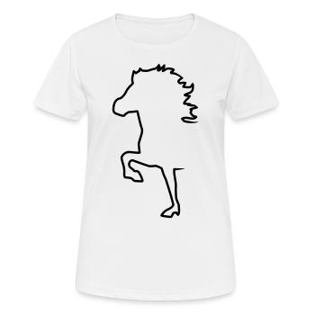 Cheval islandais - T-shirt respirant Femme - blanc - Devant - AI Model Female 172 dark (172cm)