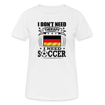 Deutschland Germany Fußball Fussball Soccer 2022 - Frauen T-Shirt atmungsaktiv - Weiß - Vorne - AI Model Female 172 dark (172cm)