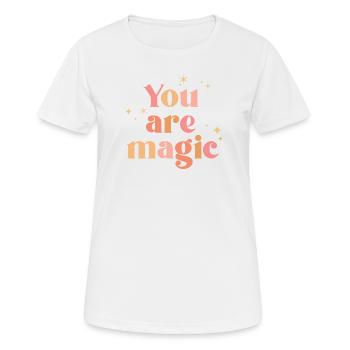 Vous êtes magique - T-shirt respirant Femme - blanc - Devant - AI Model Female 172 dark (172cm)