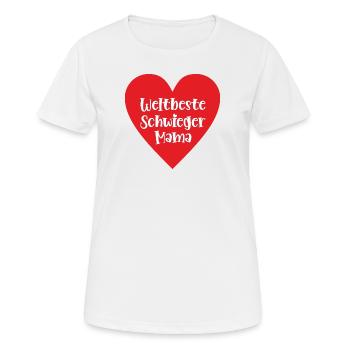 Weltbeste Schwiegermama Beste Schwiegermutter Mama - Frauen T-Shirt atmungsaktiv - Weiß - Vorne - AI Model Female 172 dark (172cm)