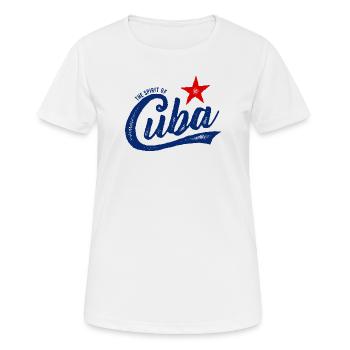 L'ESPRIT DE CUBA VINTGAE HANDGEZEICHNET - T-shirt respirant Femme - blanc - Devant - AI Model Female 172 dark (172cm)