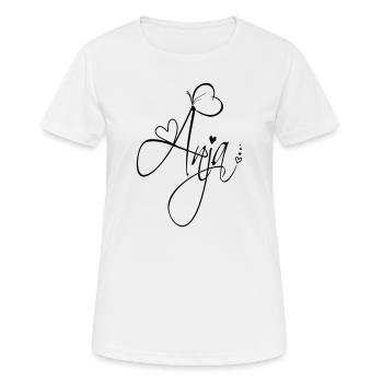 Anja Name Vorname Mädchen Kalligrafie Dekor - Frauen T-Shirt atmungsaktiv - Weiß - Vorne - AI Model Female 172 dark (172cm)