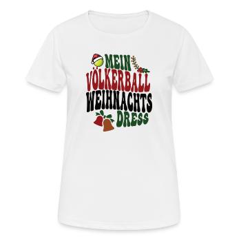 Völkerball Weihnachten Spielerin Völkerballerin - Frauen T-Shirt atmungsaktiv - Weiß - Vorne - AI Model Female 172 dark (172cm)