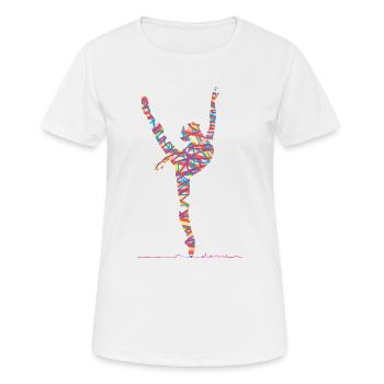 Danse classique - T-shirt respirant Femme - blanc - Devant - AI Model Female 172 dark (172cm)