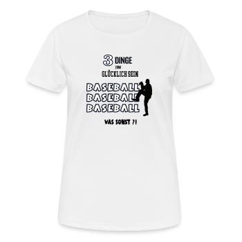 Baseball Was Sonst Spieler Liebhaber Baseballer - Frauen T-Shirt atmungsaktiv - Weiß - Vorne - AI Model Female 172 dark (172cm)