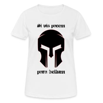 Si vis pacem para bellum - Frauen T-Shirt atmungsaktiv - Weiß - Vorne - AI Model Female 172 dark (172cm)