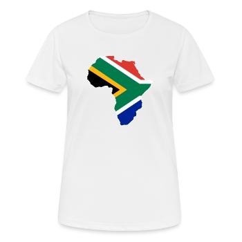 Afrique du Sud - T-shirt respirant Femme - blanc - Devant - AI Model Female 172 dark (172cm)