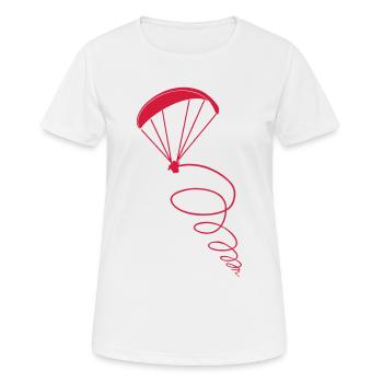 thermik paragliding - Frauen T-Shirt atmungsaktiv - Weiß - Vorne - AI Model Female 172 dark (172cm)