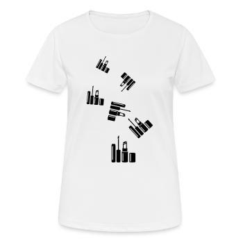 Make Up Cosmetics Icon - Women's Breathable T-Shirt - white - Front - AI Model Female 172 dark (172cm)