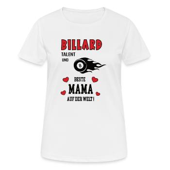 Billard Spielerin Mama Billardspieler Mutter Frau - Frauen T-Shirt atmungsaktiv - Weiß - Vorne - AI Model Female 172 dark (172cm)