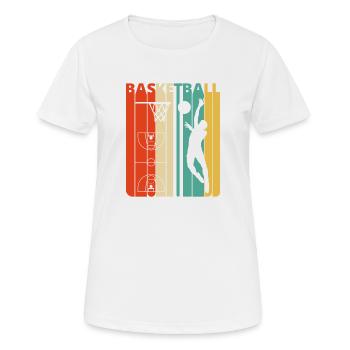 Cadeaux rétro de basket-ball. Coach Academy. Papa - T-shirt respirant Femme - blanc - Devant - AI Model Female 172 dark (172cm)