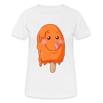 Eis am Stiel Comic - Frauen T-Shirt atmungsaktiv - Weiß - Vorne - AI Model Female 172 dark (172cm)