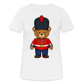 Ours en peluche Garde d’honneur britannique Police - T-shirt respirant Femme - blanc - Devant - AI Model Female 172 dark (172cm)