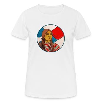 NATIVE AMERICAN - Women's Breathable T-Shirt - white - Front - AI Model Female 172 dark (172cm)
