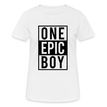 one epic boy - Frauen T-Shirt atmungsaktiv - Weiß - Vorne - AI Model Female 172 dark (172cm)