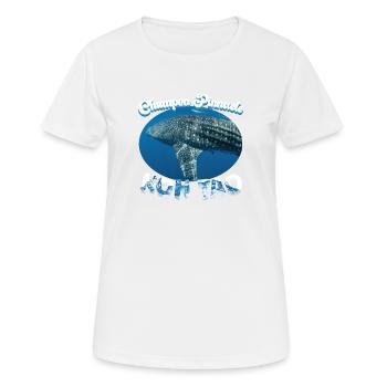 Walhai - Chumpon Pinnacle - Koh Tao - Tauchen - Frauen T-Shirt atmungsaktiv - Weiß - Vorne - AI Model Female 172 dark (172cm)