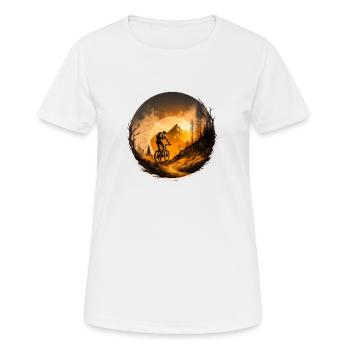 VTT BMX VTT Bike Street Trial Outdoor - T-shirt respirant Femme - blanc - Devant - AI Model Female 172 dark (172cm)