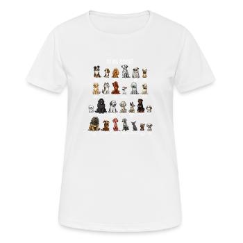 Alphabet canin - T-shirt respirant Femme - blanc - Devant - AI Model Female 172 dark (172cm)