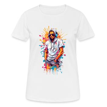 Hipsters cool - T-shirt respirant Femme - blanc - Devant - AI Model Female 172 dark (172cm)