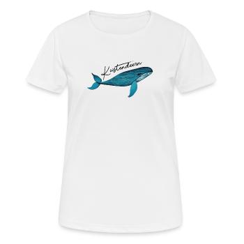 Küstendeern Wal - Frauen T-Shirt atmungsaktiv - Weiß - Vorne - AI Model Female 172 dark (172cm)