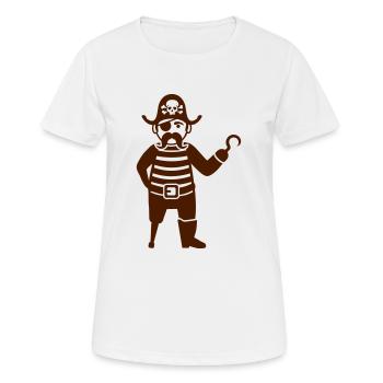 Pirate - T-shirt respirant Femme - blanc - Devant - AI Model Female 172 dark (172cm)