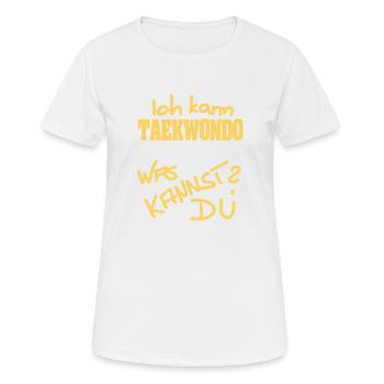 Taekwondo - Frauen T-Shirt atmungsaktiv - Weiß - Vorne - AI Model Female 172 dark (172cm)