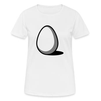 Ein Ei - Frauen T-Shirt atmungsaktiv - Weiß - Vorne - AI Model Female 172 dark (172cm)