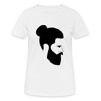 Hipster Man - Frauen T-Shirt atmungsaktiv - Weiß - Vorne - AI Model Female 172 dark (172cm)