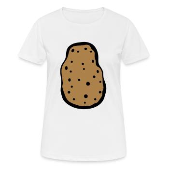 kartoffel essen lecker koch kueche gemuese schuerz - Frauen T-Shirt atmungsaktiv - Weiß - Vorne - AI Model Female 172 dark (172cm)