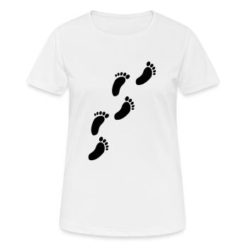 Strand - Frauen T-Shirt atmungsaktiv - Weiß - Vorne - AI Model Female 172 dark (172cm)