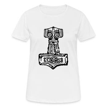 Thor's hammer - Women's Breathable T-Shirt - white - Front - AI Model Female 172 dark (172cm)