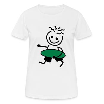 FRED MIT BRETT - Frauen T-Shirt atmungsaktiv - Weiß - Vorne - AI Model Female 172 dark (172cm)