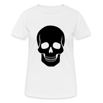 Skull - Frauen T-Shirt atmungsaktiv - Weiß - Vorne - AI Model Female 172 dark (172cm)