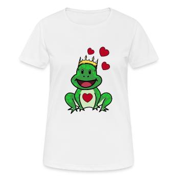 Prince charmant Roi grenouille Amour Relation enfants - T-shirt respirant Femme - blanc - Devant - AI Model Female 172 dark (172cm)