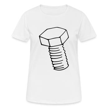 Schraube - Frauen T-Shirt atmungsaktiv - Weiß - Vorne - AI Model Female 172 dark (172cm)