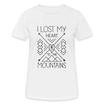 Mountain Love - Frauen T-Shirt atmungsaktiv - Weiß - Vorne - AI Model Female 172 dark (172cm)