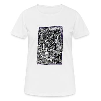 Guerrier alpha - T-shirt respirant Femme - blanc - Devant - AI Model Female 172 dark (172cm)