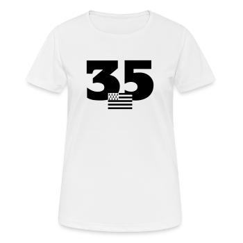 Bretagne / Breton / Bretonne / BZH / Breizh - Frauen T-Shirt atmungsaktiv - Weiß - Vorne - AI Model Female 172 dark (172cm)