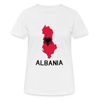 Albanien - Frauen T-Shirt atmungsaktiv - Weiß - Vorne - AI Model Female 172 dark (172cm)