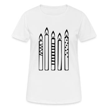 Candles - Women's Breathable T-Shirt - white - Front - AI Model Female 172 dark (172cm)