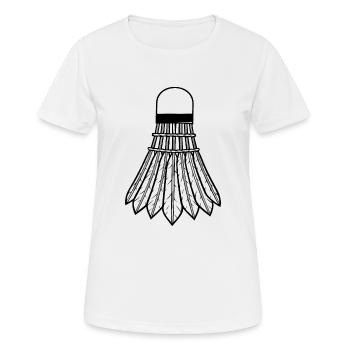 Badminton Racket Racketlon Federball - Frauen T-Shirt atmungsaktiv - Weiß - Vorne - AI Model Female 172 dark (172cm)