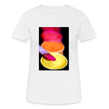 Malerei - Frauen T-Shirt atmungsaktiv - Weiß - Vorne - AI Model Female 172 dark (172cm)