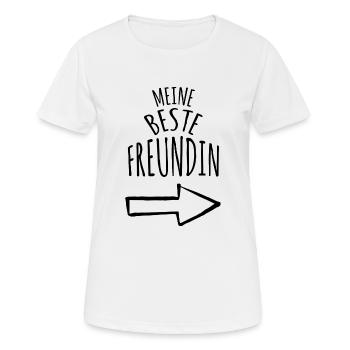 Meine Beste Freundin - Frauen T-Shirt atmungsaktiv - Weiß - Vorne - AI Model Female 172 dark (172cm)