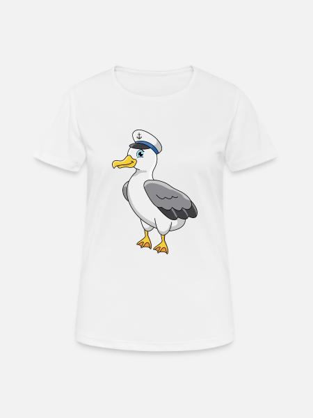 Möwe - Frauen T-Shirt atmungsaktiv - Weiß