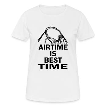 Rollercoaster montagnes russes - T-shirt respirant Femme - blanc - Devant - AI Model Female 172 dark (172cm)